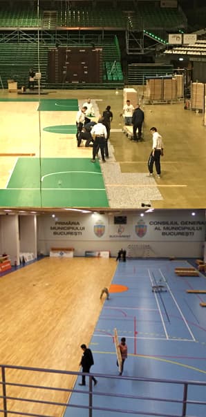 實(shí)木運(yùn)動(dòng)地板施工團(tuán)隊(duì)